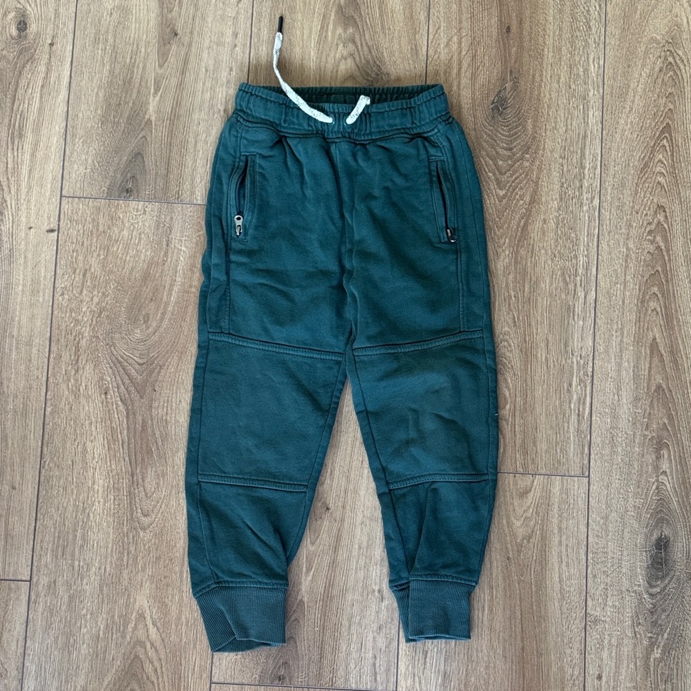 Hanna Andersson Dark Green Kids Jogger Sweatpants